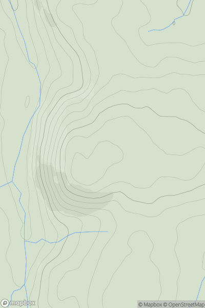 Thumbnail image for Pen Coed y Fron-wyllt uchaf showing contour plot for surrounding peak