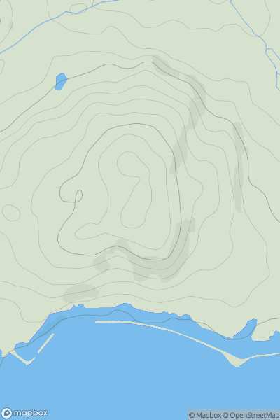 Thumbnail image for Craig Gyfynys showing contour plot for surrounding peak