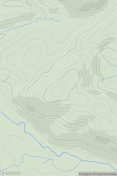 Thumbnail image for Brynelltyn showing contour plot for surrounding peak