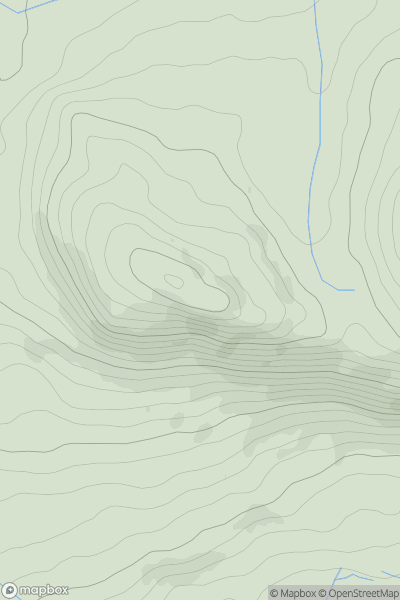 Thumbnail image for Craig y Gesail showing contour plot for surrounding peak
