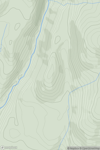 Thumbnail image for Cefn Ffridd-goch showing contour plot for surrounding peak