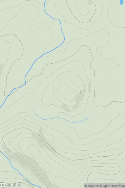 Thumbnail image for Garth Rhiwaedog showing contour plot for surrounding peak