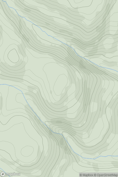 Thumbnail image for Foel Eirin showing contour plot for surrounding peak