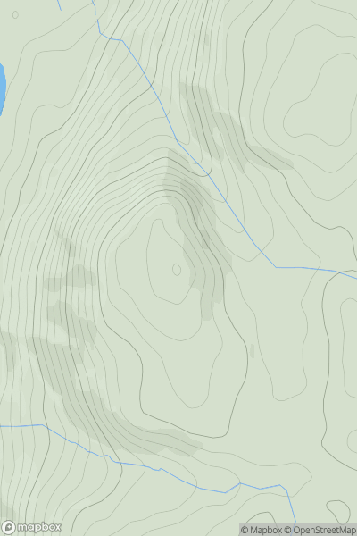 Thumbnail image for Mynydd Garthmyn showing contour plot for surrounding peak