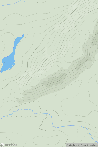 Thumbnail image for Bryngwyn SW Top showing contour plot for surrounding peak