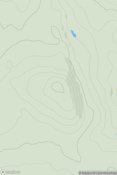 Thumbnail image for Coed y Garreg showing contour plot for surrounding peak