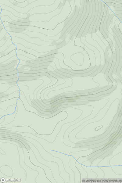 Thumbnail image for Pen Pant-yr-on showing contour plot for surrounding peak