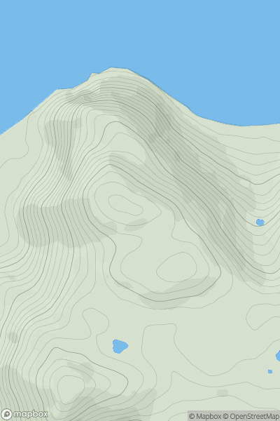 Thumbnail image for Penmaen-bach showing contour plot for surrounding peak