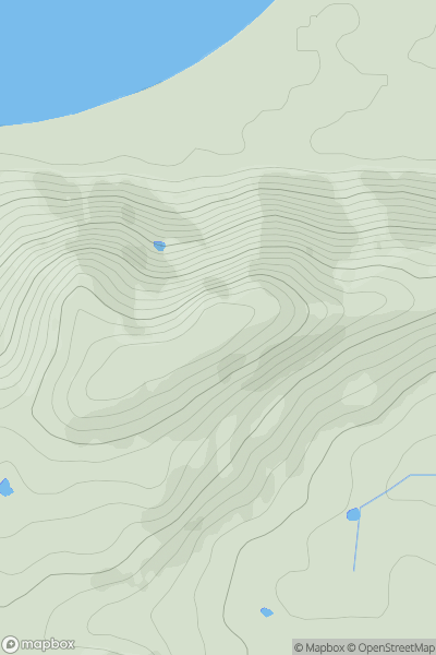 Thumbnail image for Mynydd y Dref (Conwy Mountain) showing contour plot for surrounding peak