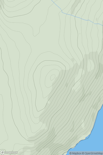 Thumbnail image for Bryn Tirion showing contour plot for surrounding peak