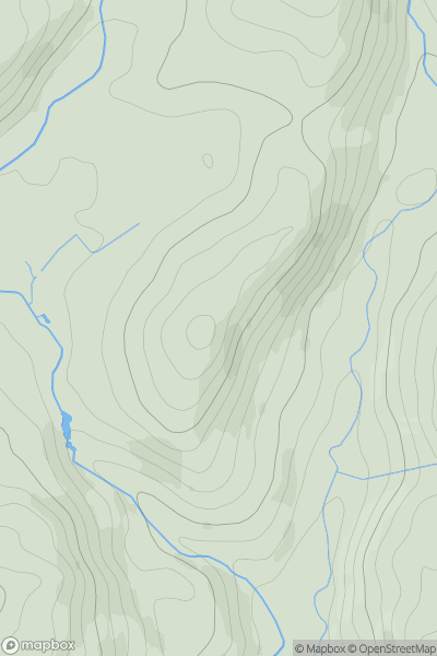 Thumbnail image for Cefn Trwsgl showing contour plot for surrounding peak