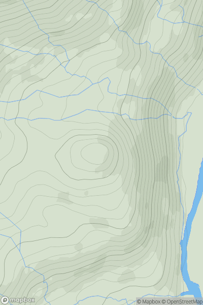 Thumbnail image for Goed Gorllwyn showing contour plot for surrounding peak