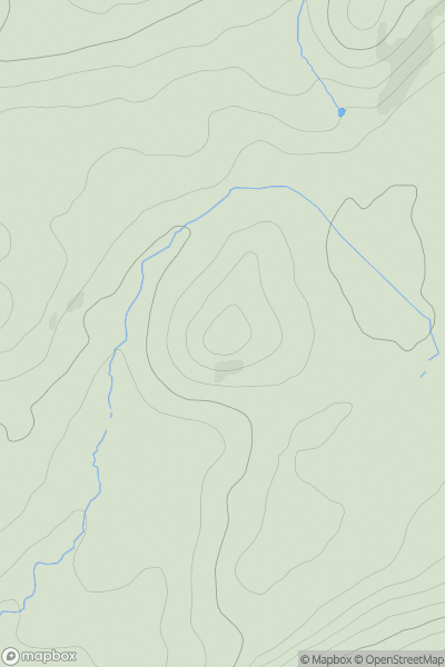 Thumbnail image for Foel Fodig showing contour plot for surrounding peak