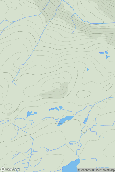 Thumbnail image for Pen Cae'n-y-coed showing contour plot for surrounding peak