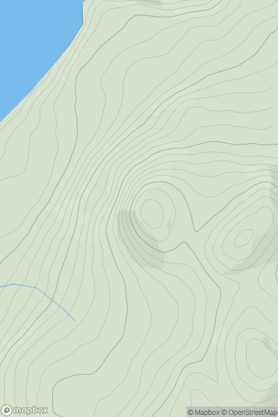 Thumbnail image for Gwylwyr showing contour plot for surrounding peak