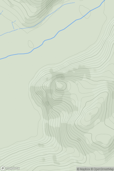 Thumbnail image for Birds' Rock NW Top showing contour plot for surrounding peak