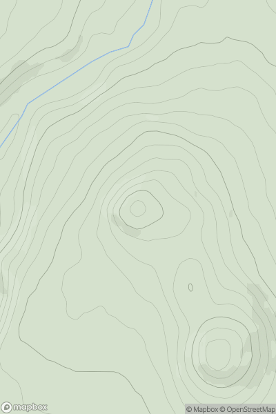 Thumbnail image for Carn Saethon showing contour plot for surrounding peak