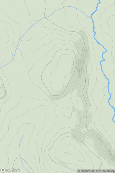 Thumbnail image for Coed y Golfa showing contour plot for surrounding peak