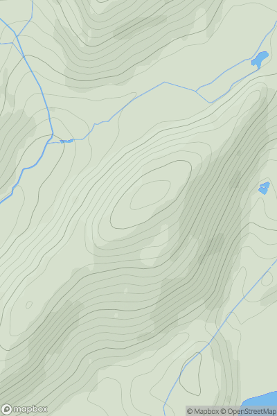 Thumbnail image for Ffridd Goetre-isaf showing contour plot for surrounding peak