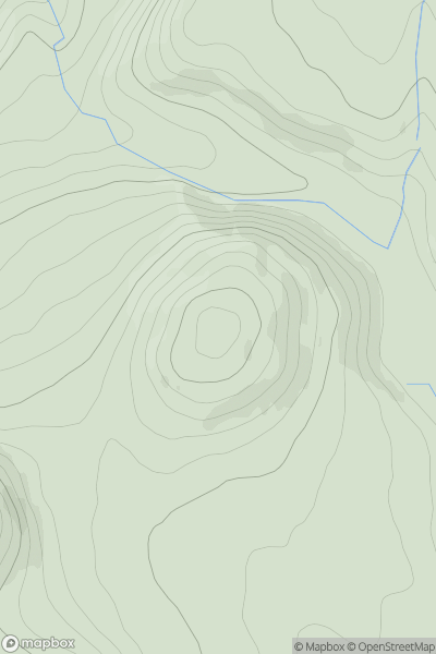 Thumbnail image for Moel Ty-gwyn showing contour plot for surrounding peak