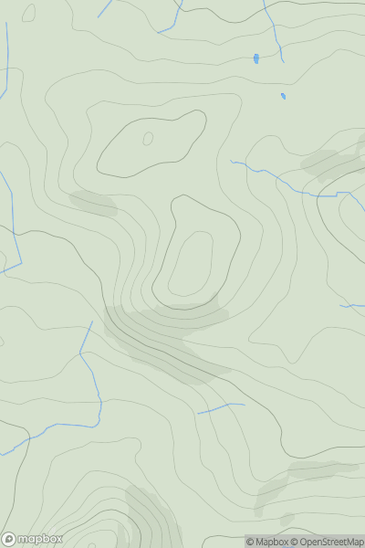 Thumbnail image for Winllan Hill showing contour plot for surrounding peak