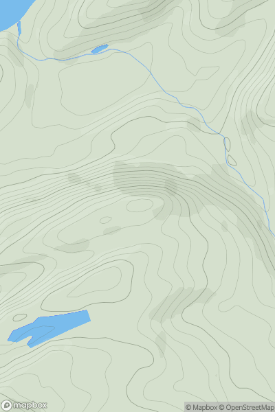 Thumbnail image for Coed y Gribin showing contour plot for surrounding peak