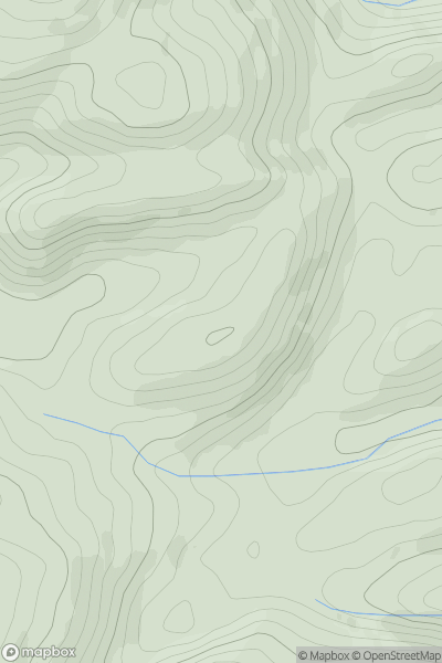 Thumbnail image for Pen Pant-yr-on South Top showing contour plot for surrounding peak