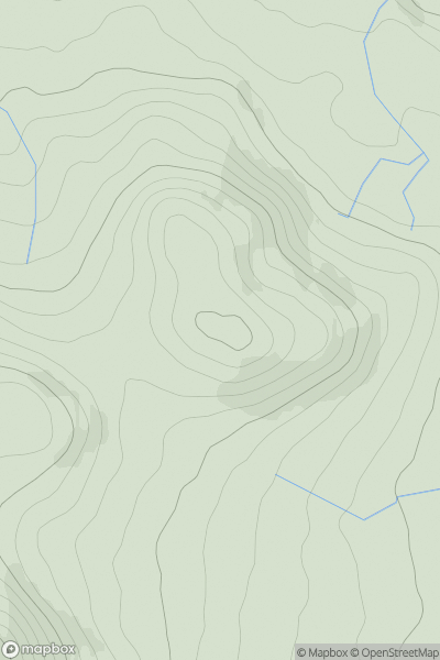 Thumbnail image for Moel Caerau showing contour plot for surrounding peak