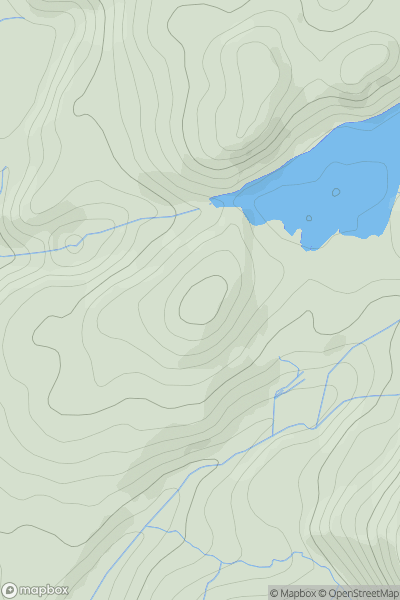 Thumbnail image for Pen Llandecwyn showing contour plot for surrounding peak