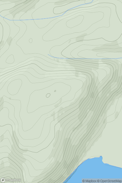 Thumbnail image for Pant Eidal showing contour plot for surrounding peak