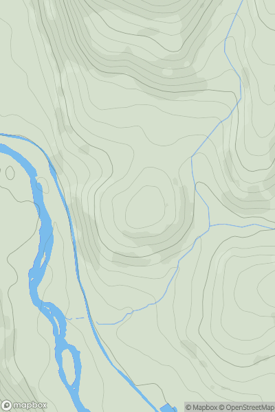 Thumbnail image for Llwyn Twr showing contour plot for surrounding peak