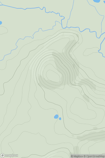 Thumbnail image for Y Ffridd showing contour plot for surrounding peak
