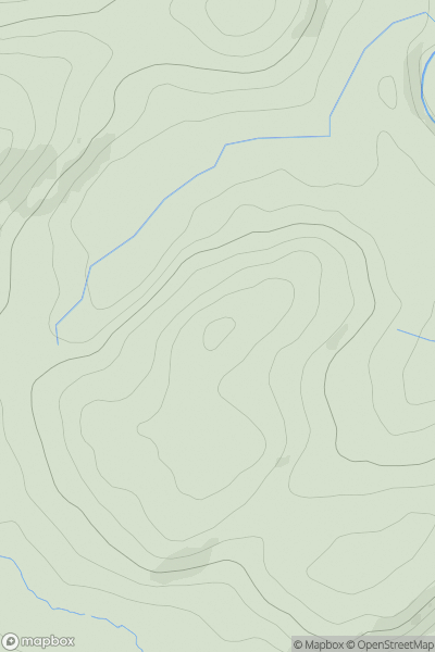 Thumbnail image for Pen Ffordd Banwy showing contour plot for surrounding peak
