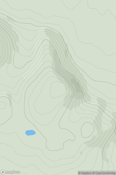 Thumbnail image for Castell Cawr showing contour plot for surrounding peak