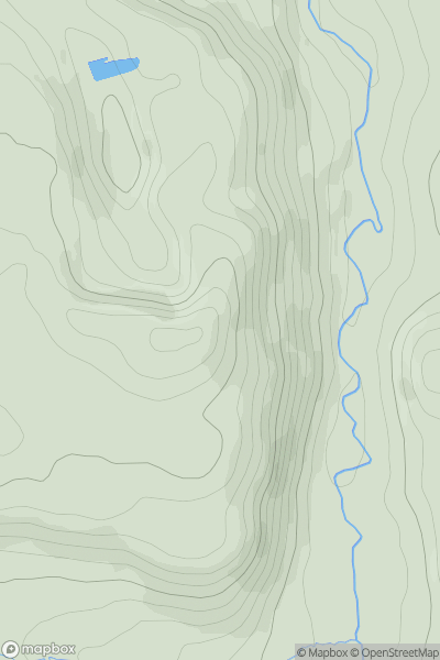 Thumbnail image for Craig y Forwyn showing contour plot for surrounding peak