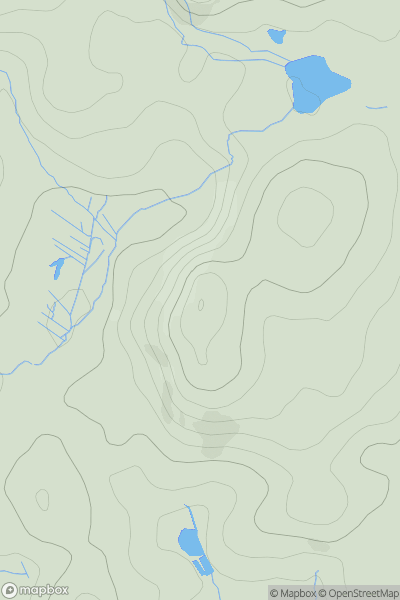 Thumbnail image for Clogwyn Arllef showing contour plot for surrounding peak