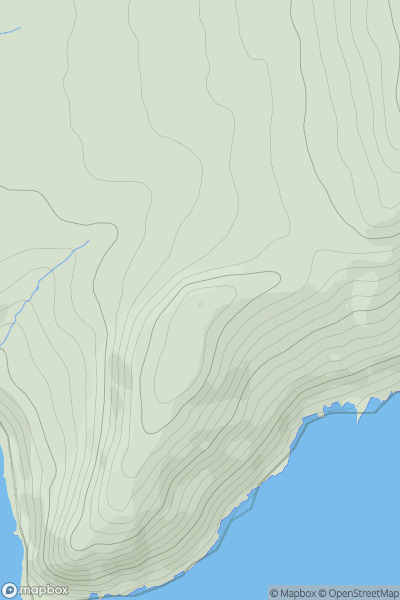 Thumbnail image for Mynydd Penarfynydd showing contour plot for surrounding peak