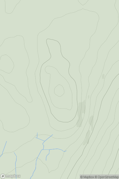 Thumbnail image for Bryn Braich-y-saint showing contour plot for surrounding peak