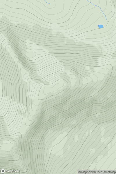 Thumbnail image for Beinn Bharrain - Mullach Buidhe showing contour plot for surrounding peak