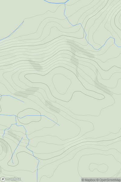 Thumbnail image for Garth-gwyn showing contour plot for surrounding peak