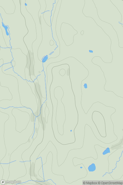 Thumbnail image for Coed Uchaf showing contour plot for surrounding peak