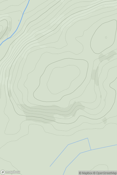 Thumbnail image for Mynydd Llwydiarth showing contour plot for surrounding peak