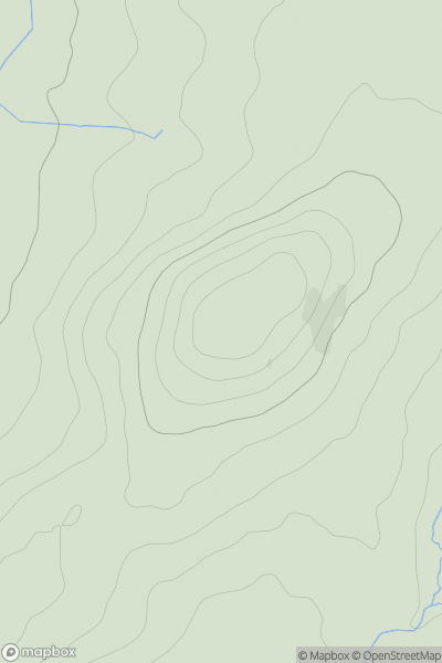 Thumbnail image for Mynydd Ystum showing contour plot for surrounding peak