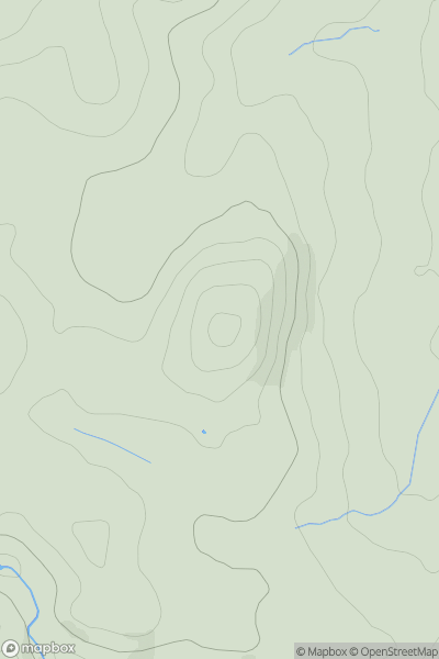Thumbnail image for Denbigh Castle showing contour plot for surrounding peak