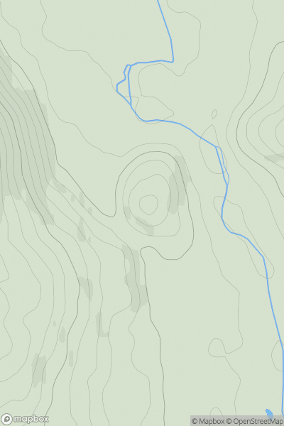 Thumbnail image for Caergwrle Castle showing contour plot for surrounding peak