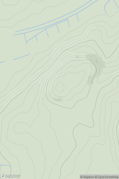 Thumbnail image for Coed Dolwyd showing contour plot for surrounding peak