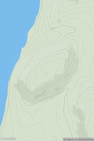 Thumbnail image for Foel Llanfendigaid showing contour plot for surrounding peak