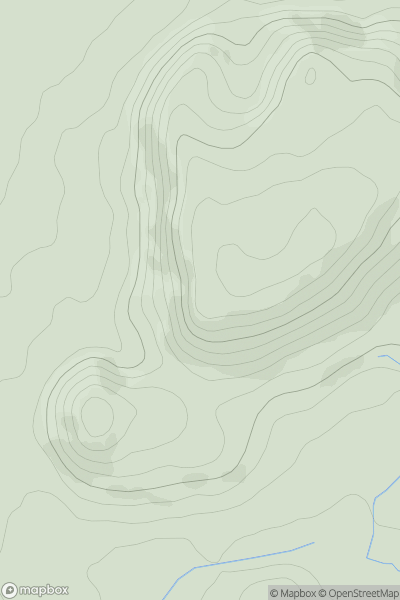 Thumbnail image for Coed Gaer showing contour plot for surrounding peak