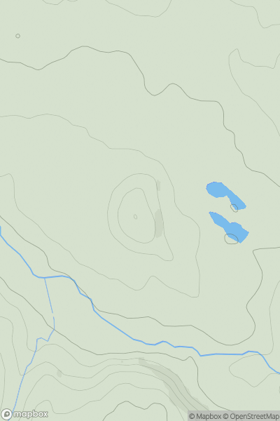 Thumbnail image for Pen Pontblyddyn showing contour plot for surrounding peak