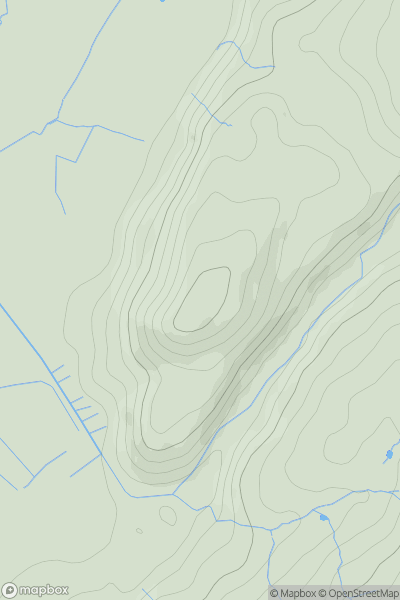 Thumbnail image for Clogwyn Gwyn showing contour plot for surrounding peak